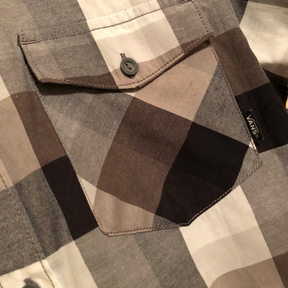 🔲🔳Vans Plaid Patterned Polo Shirt 👕 - Picture 5 of 5